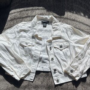 Ashley Stewart Off-White Denim Jacket